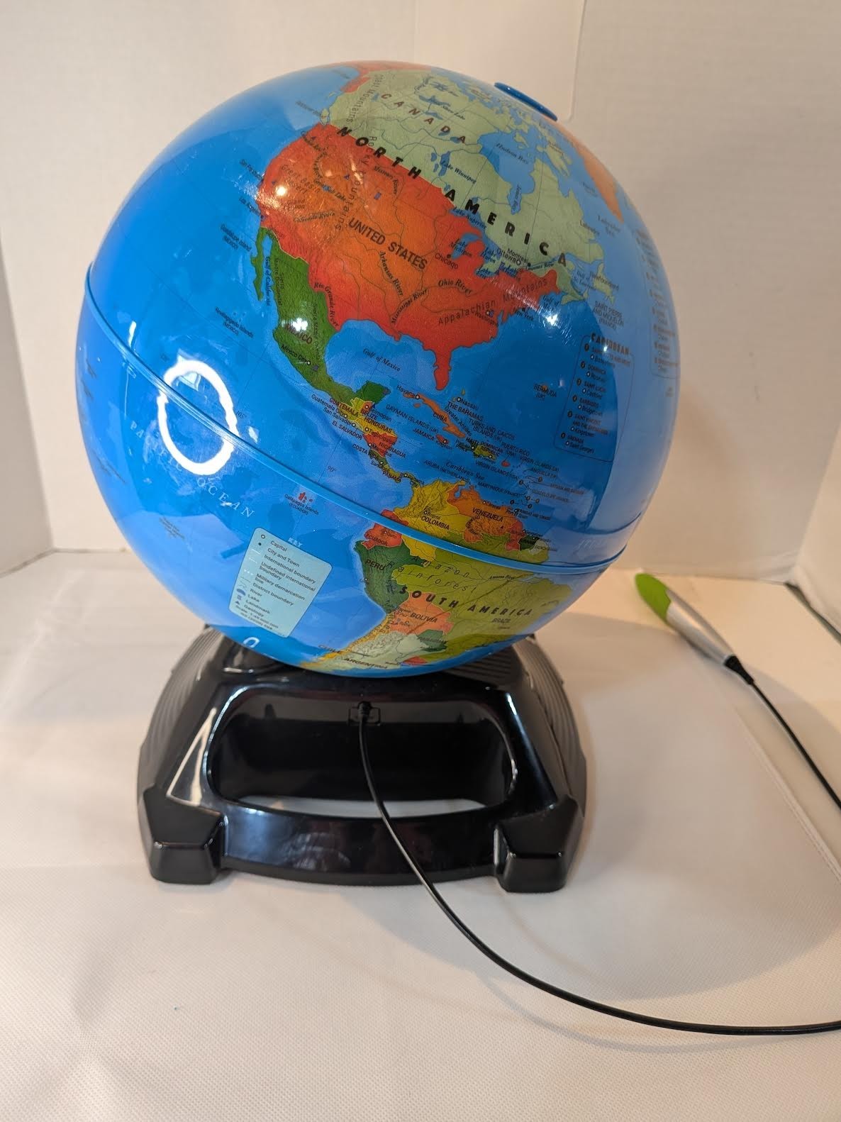 LeapFrog Magic Adventures Globe BBC Educational Interactive Toy & Stylus TESTED