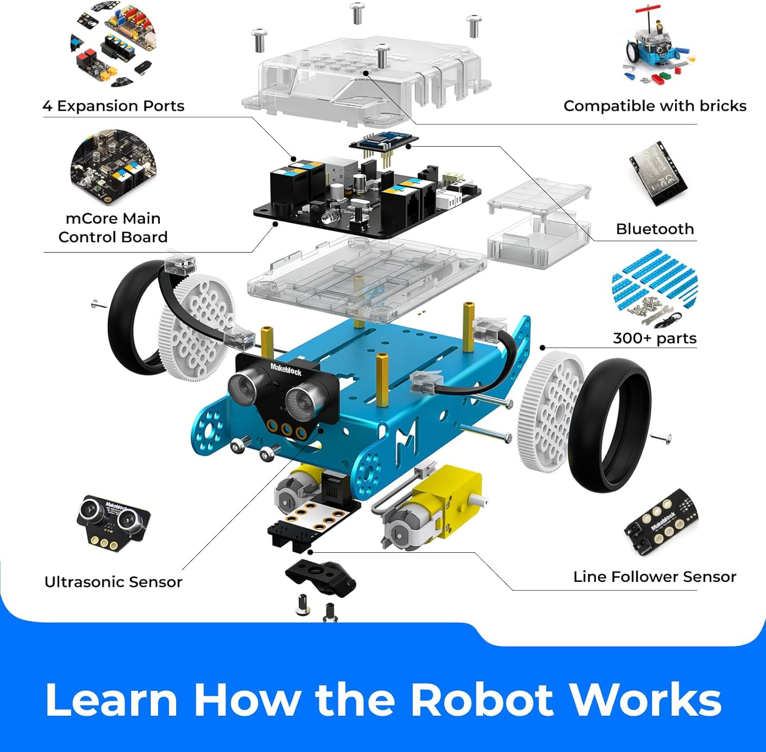 Mbot Robot Kit, Robotics for Kids Ages 8-12 Learn to Code with Scratch & Arduino