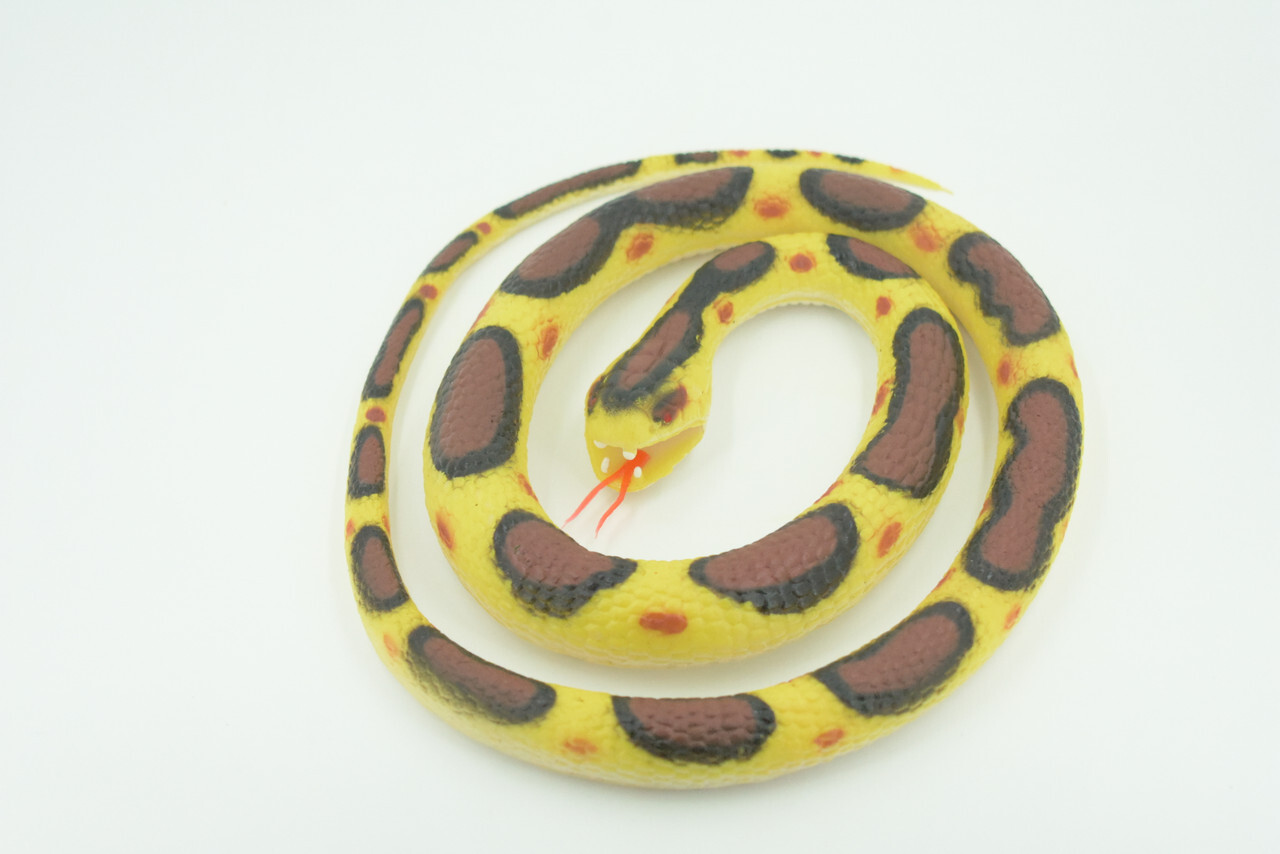 Burmese Python Snake, Rubber, Bendy Toy, Realistic, Gag Gift, 42″ WR27 BB316