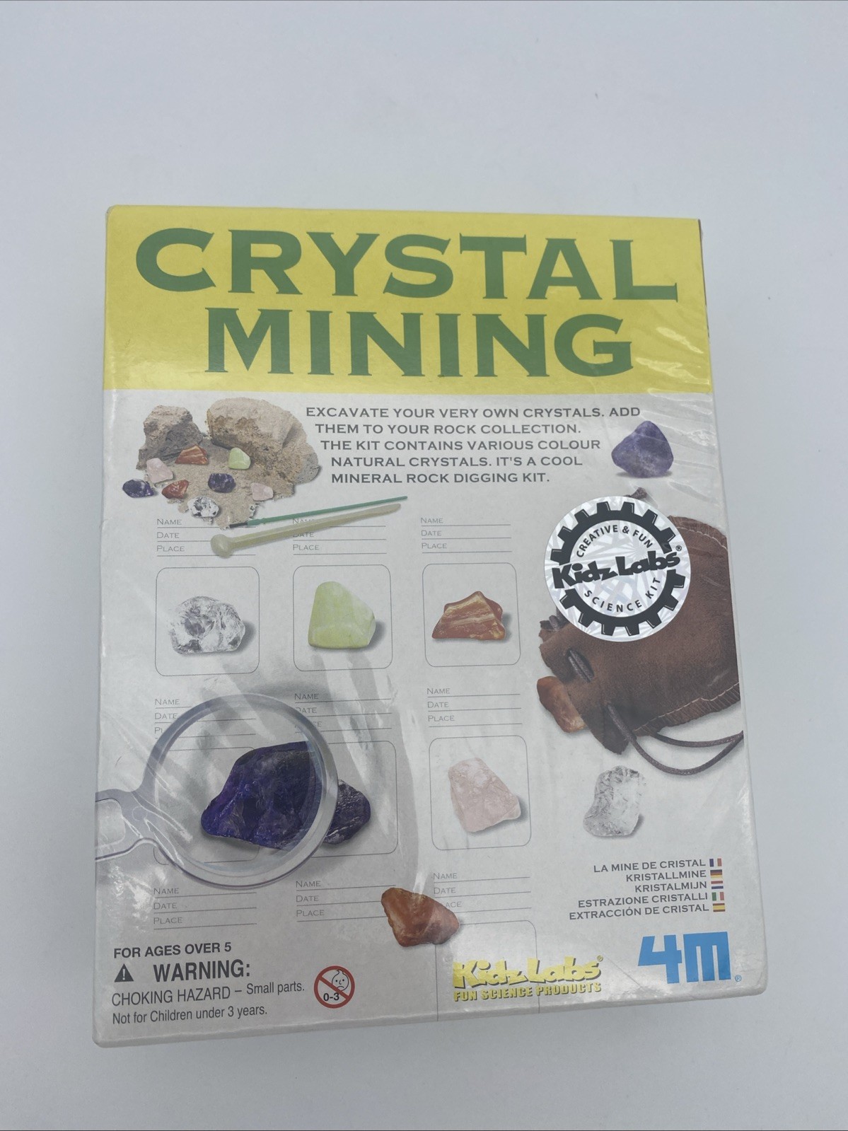 4M Kidzlabs Crystal Mining Kit – DIY Geology Science Dig Excavate ~New Sealed