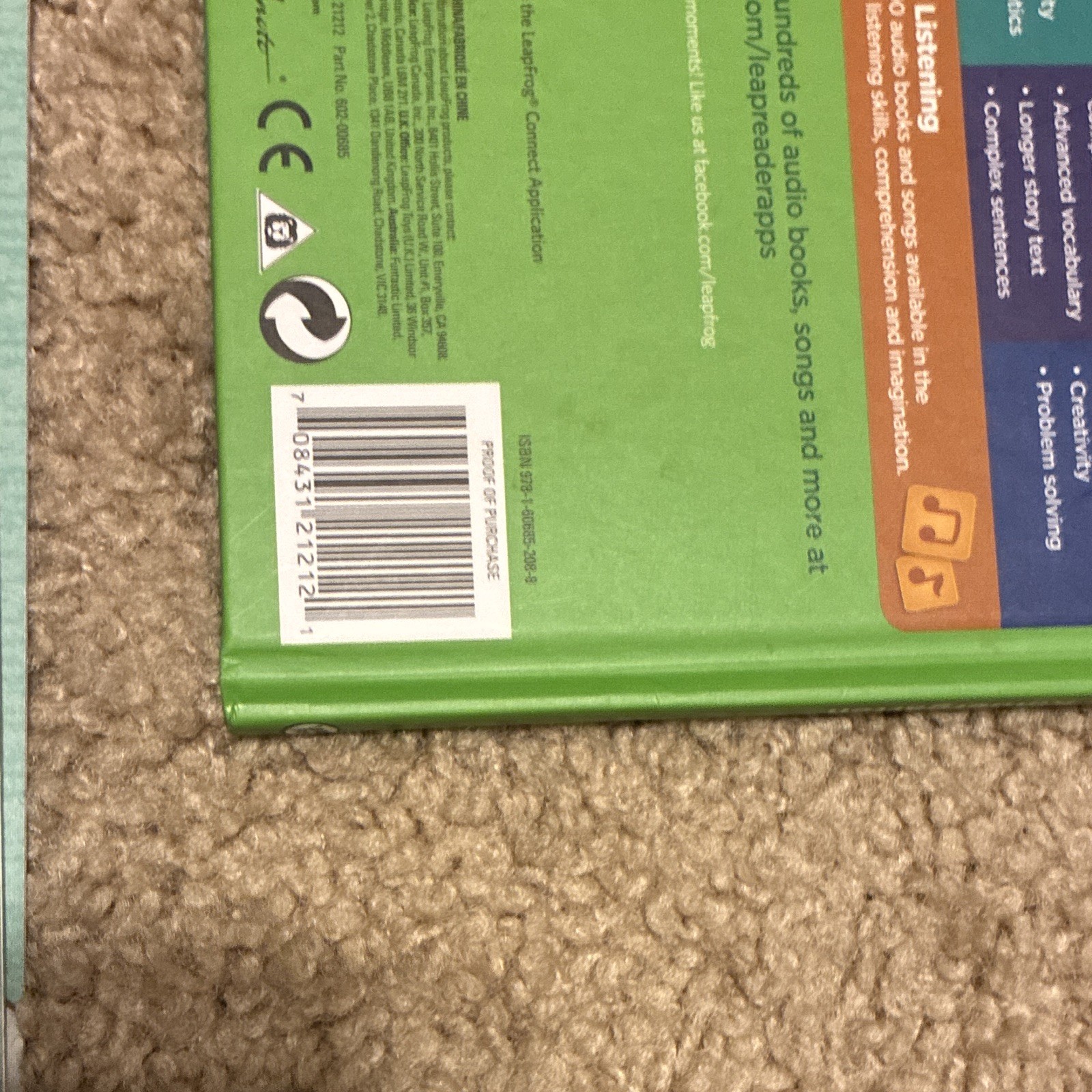 LeapFrog LeapReader Pen Reading/Phonics Books & Activity Pack Cars Ages 4-7