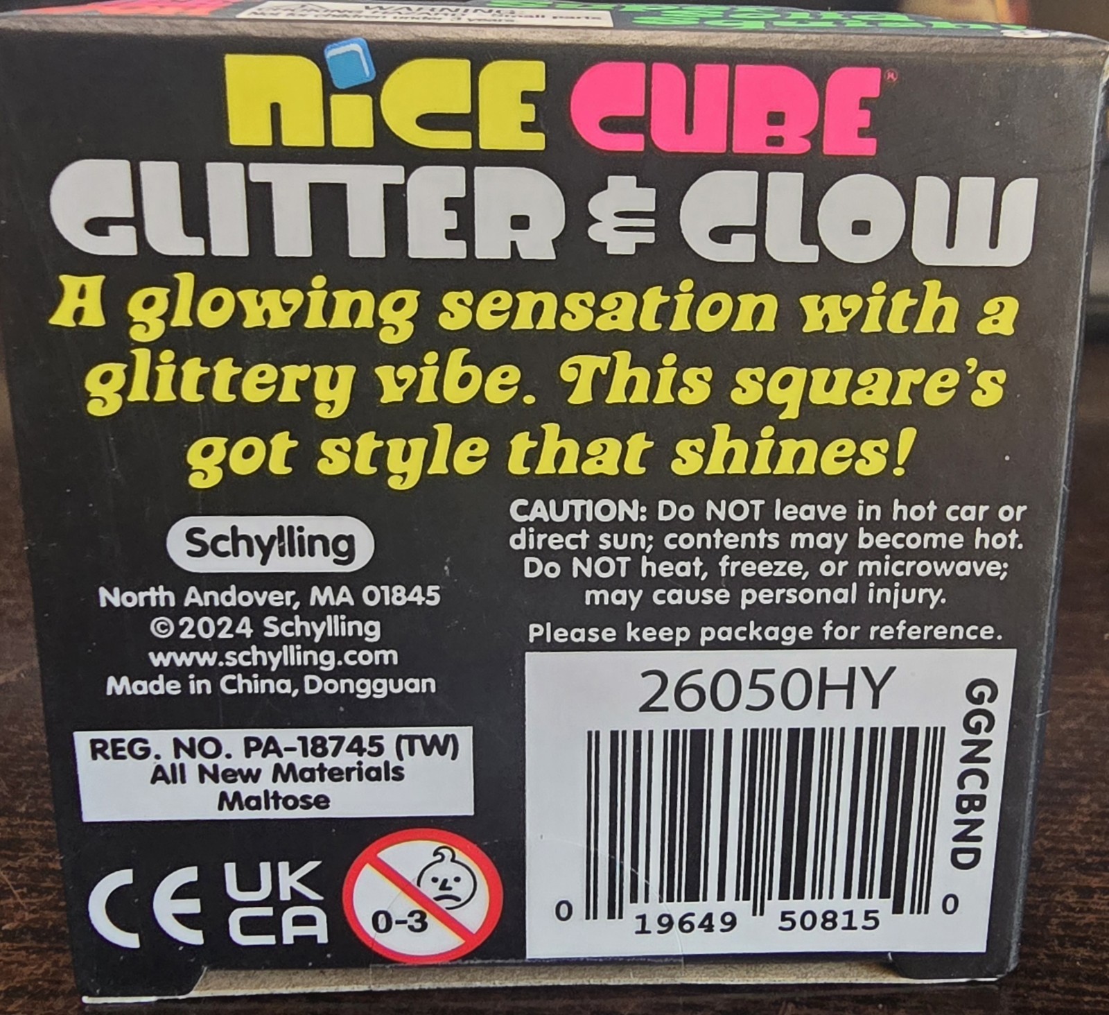 NeeDoh Nice Cube – Glitter & Glow – PINK- New in box.