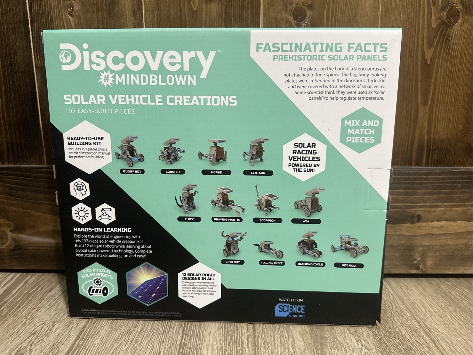 NEW Discovery Kids Mindblown STEM 12-in-1 Solar Robot 197-Piece Creation Kit