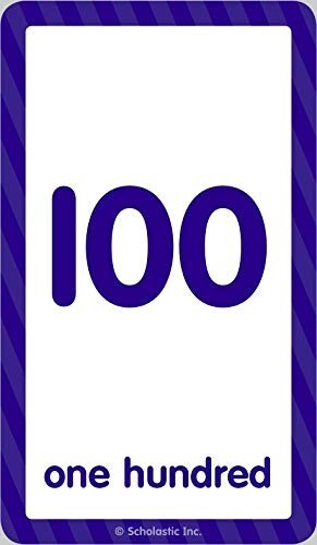 Flash Cards: Numbers 0 – 100, 56 cards , Ages 3 4 5 6 Preschool 3 Language Engli