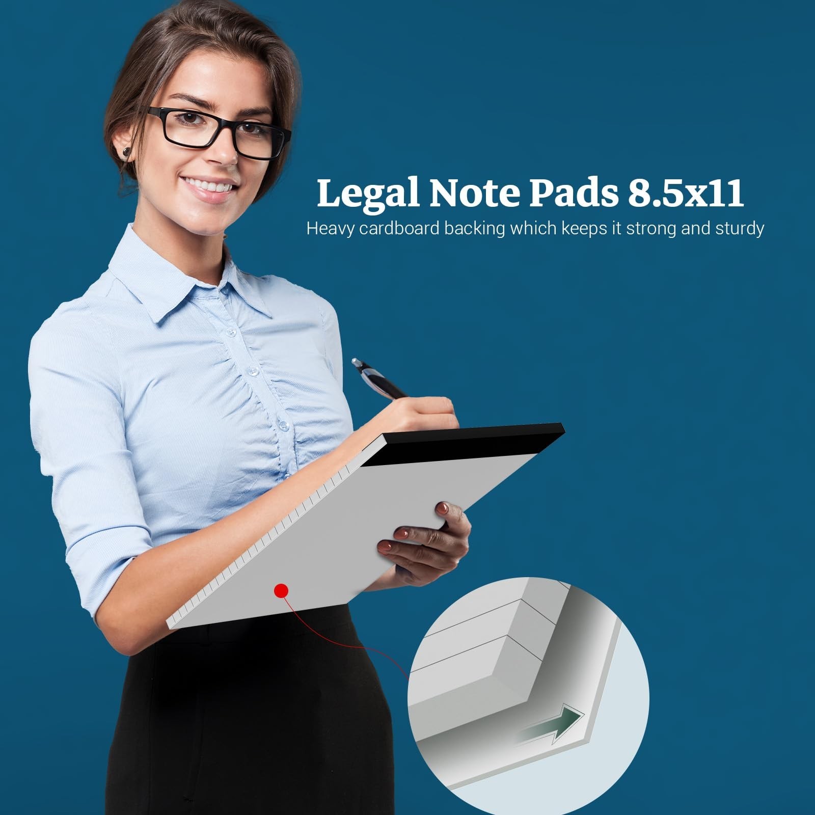 White Legal Pads 8.5 x 11 Notepads, 12 Pack Writing Paper Note Pads 8.5×11, M…