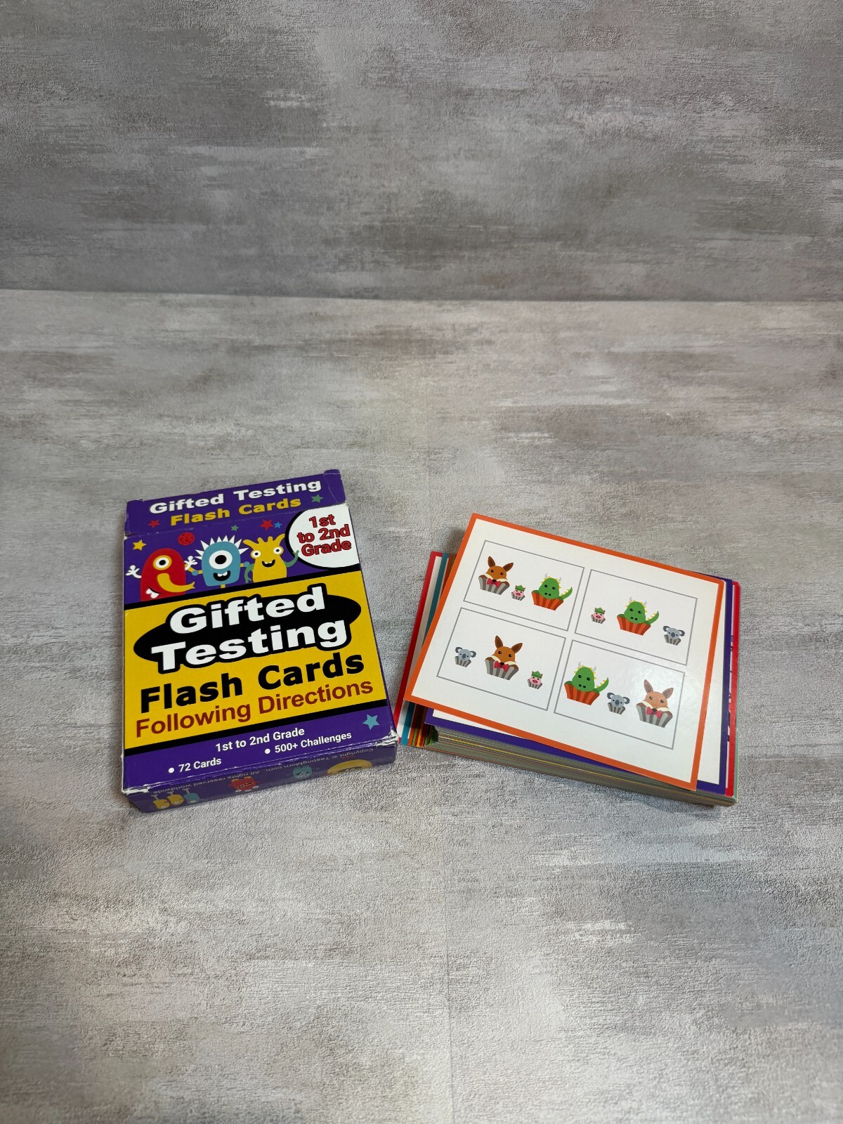Gifted Testing Flash Cards 1st to 2nd Grade Following Directions