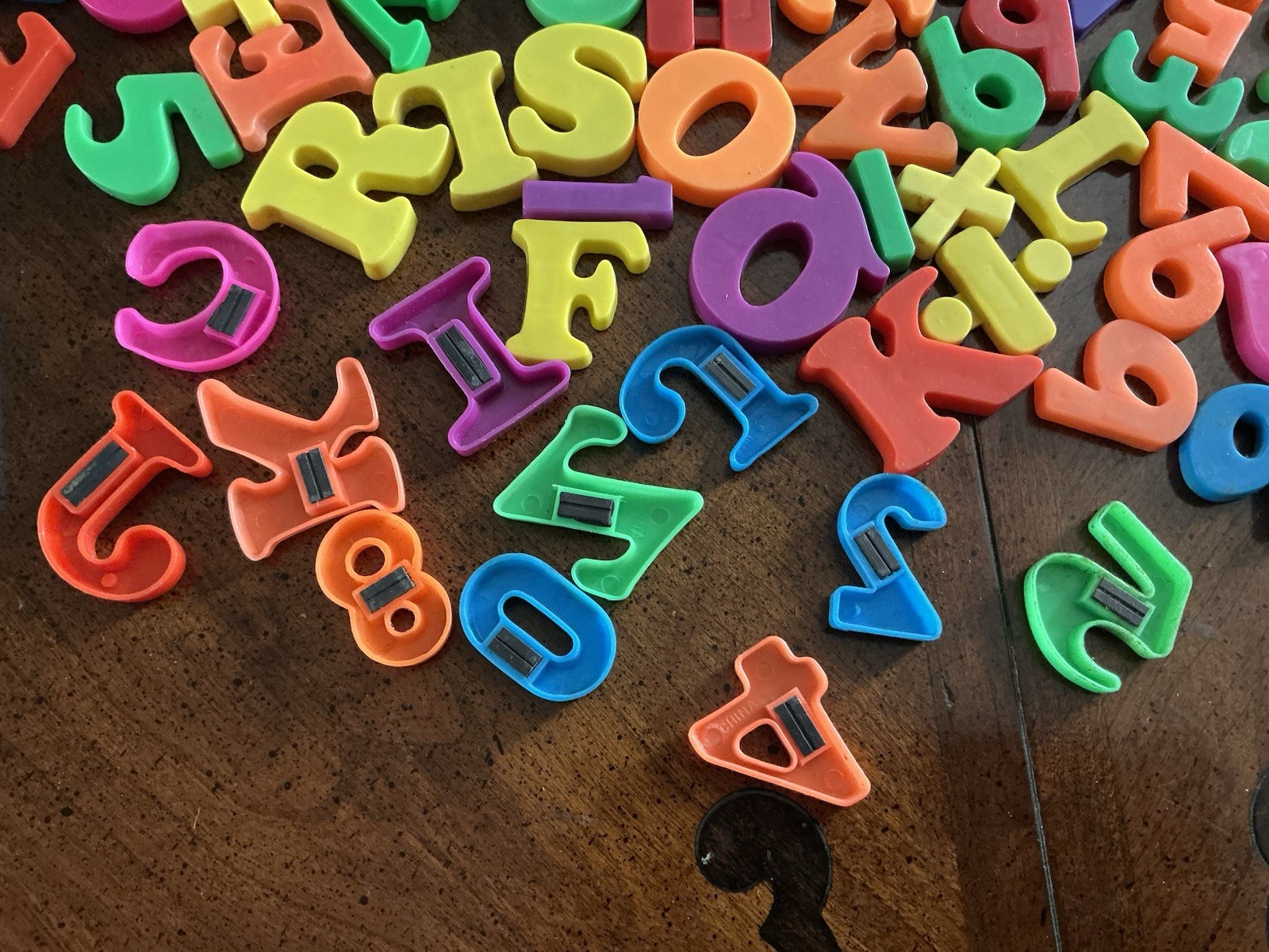87 Multi-Color Plastic Magnetic Letters & Numbers for Learning Refrigerator