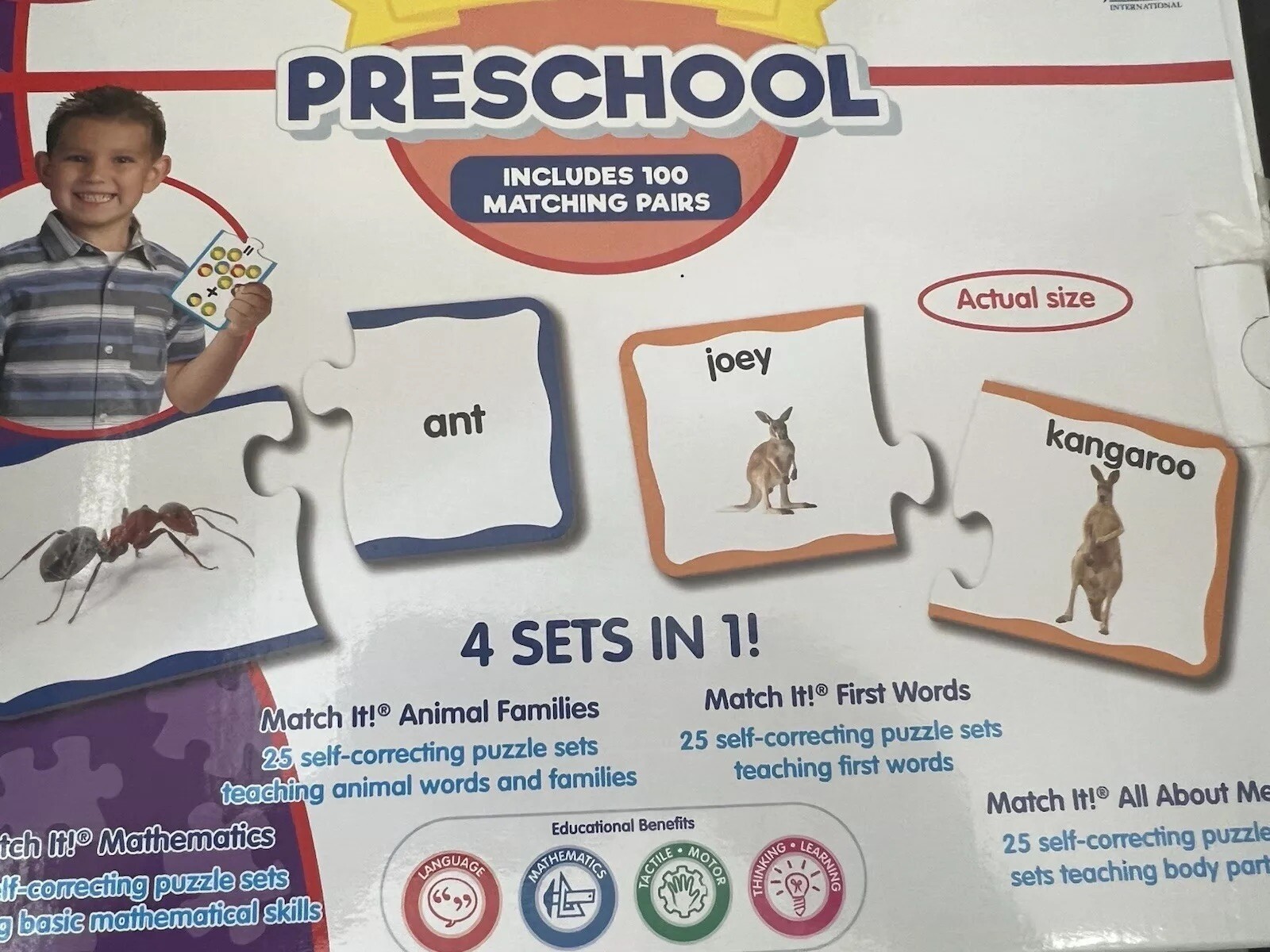 Match It! Mania Preschool, 4-6 Years, Mathematics, First Words (Unused)