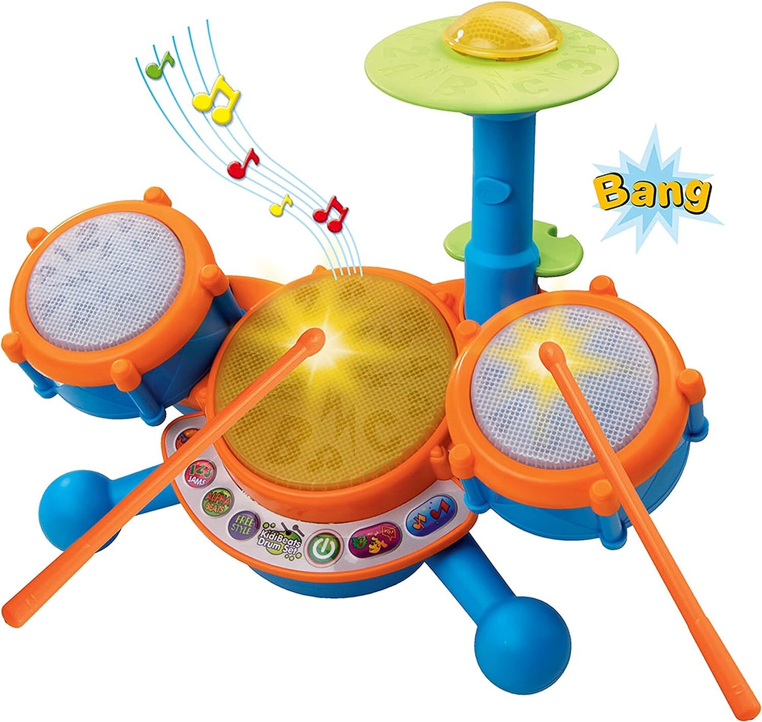 Toddlers Kids Drum Set, Orange