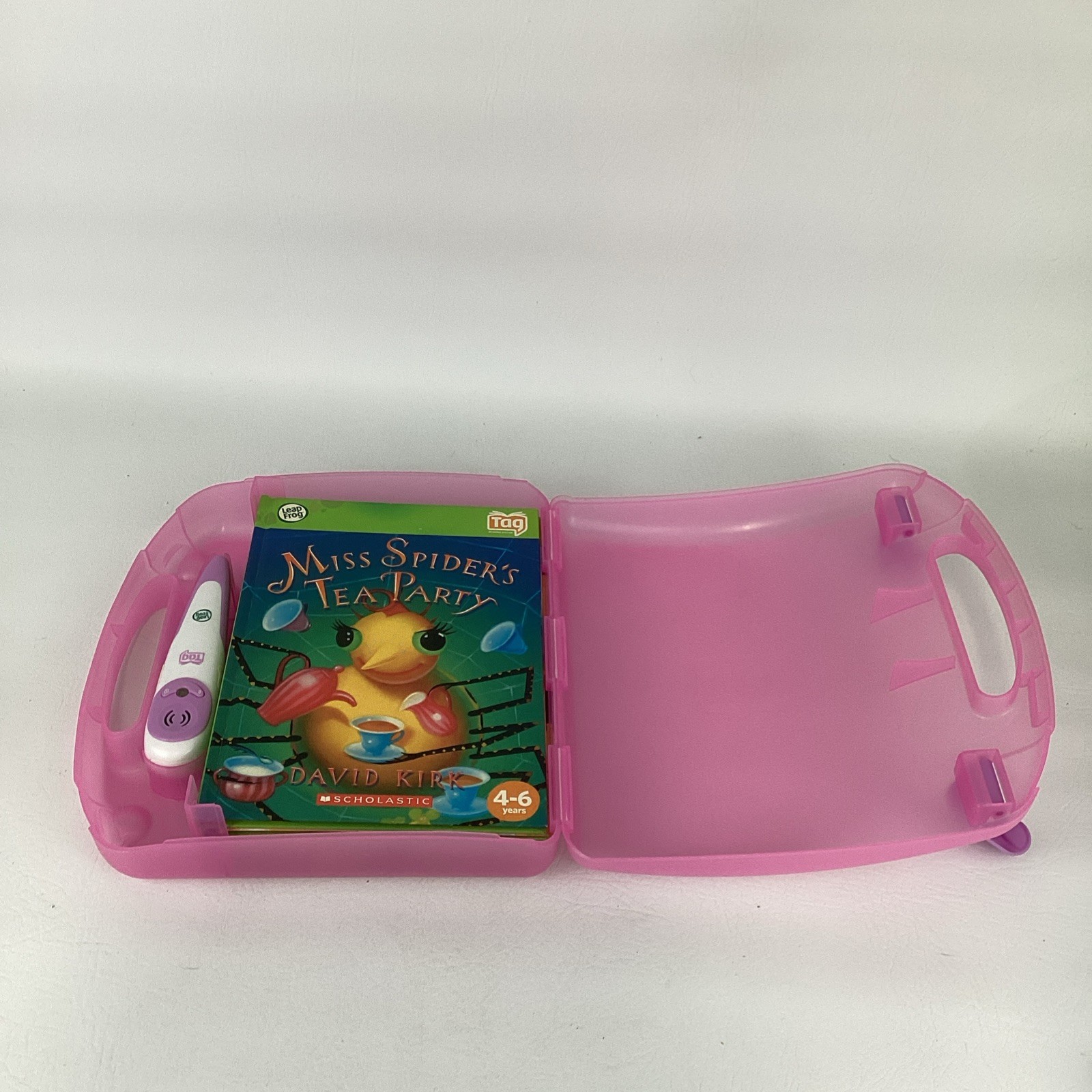 Leap Frog Tag Reader Pen Scholastic Books Carry Case Miss Spider Ariel Dora Tink