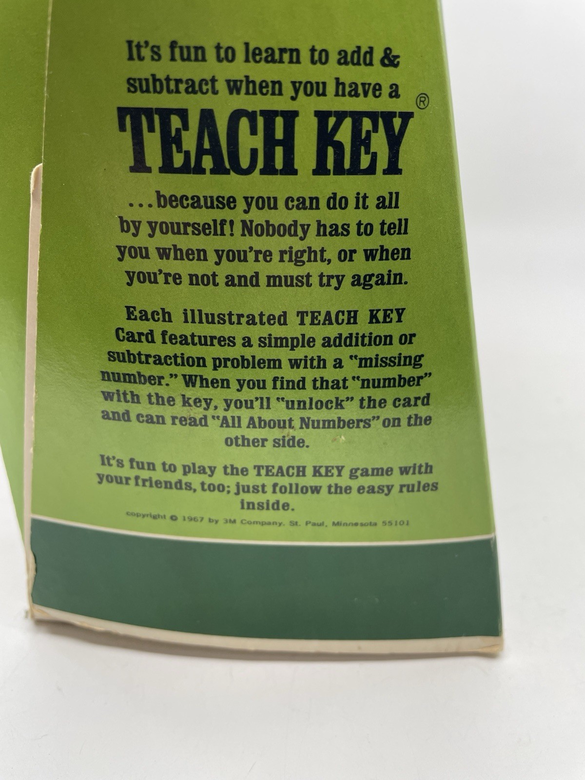 VTG 1967 3M Games TEACH KEY Math Educational Aid Complete 48 Cards