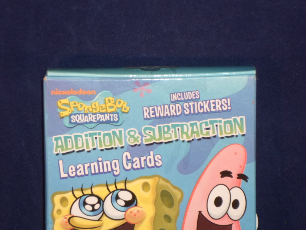 SPONGE BOB Square Pants Add & Subtract Learning Flash Cards + Stickers S13-6