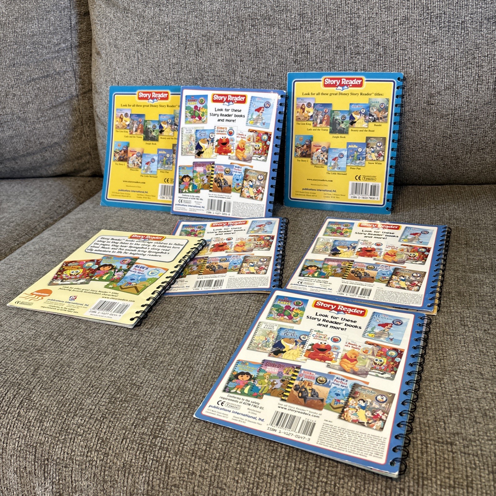 Story Reader Books and Cartridges (7 Books & 5 Carts) Disney, Scooby READ!!