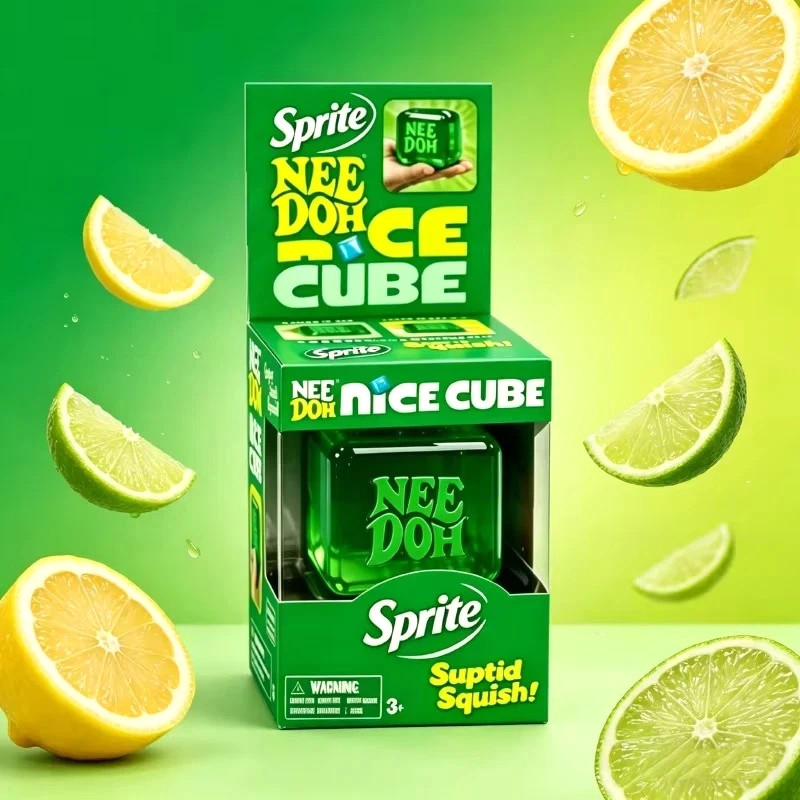 NeeDoh Nice Cube Soft Squishy Sensory Fidget Stress Relief Toy Green