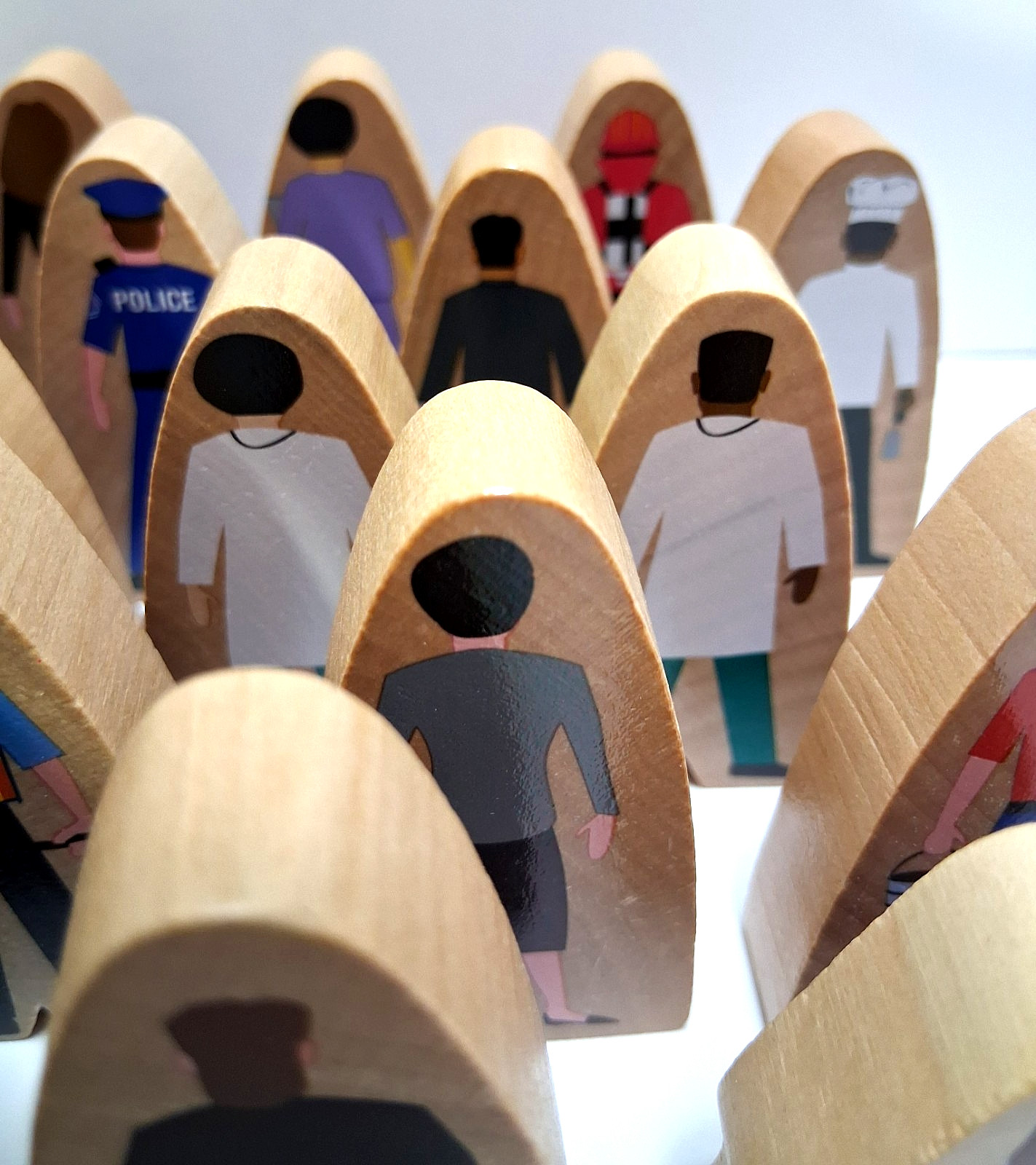 Constructive Playthings Community Helpers 25 Wood Pieces; 2″-2.5″ Tall