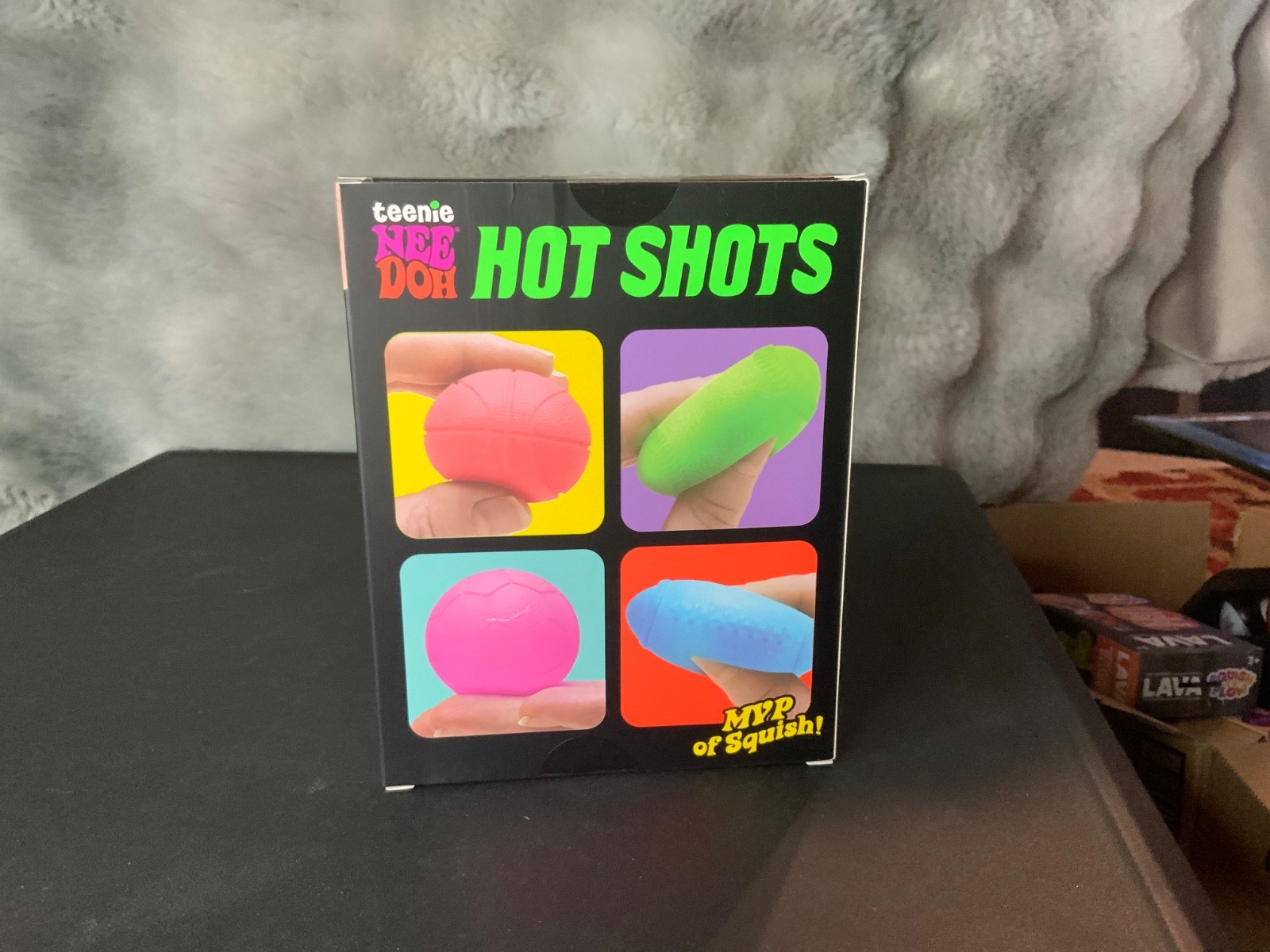Schylling NeeDoh Teenie Hot Shots 4-Pack sports Stress Fidget Sensory Nee Doh