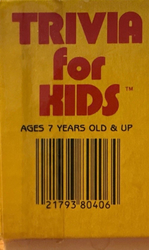 Vintage Trivia for KidsGame #438 1800 Questions large print ages 7 up Adults