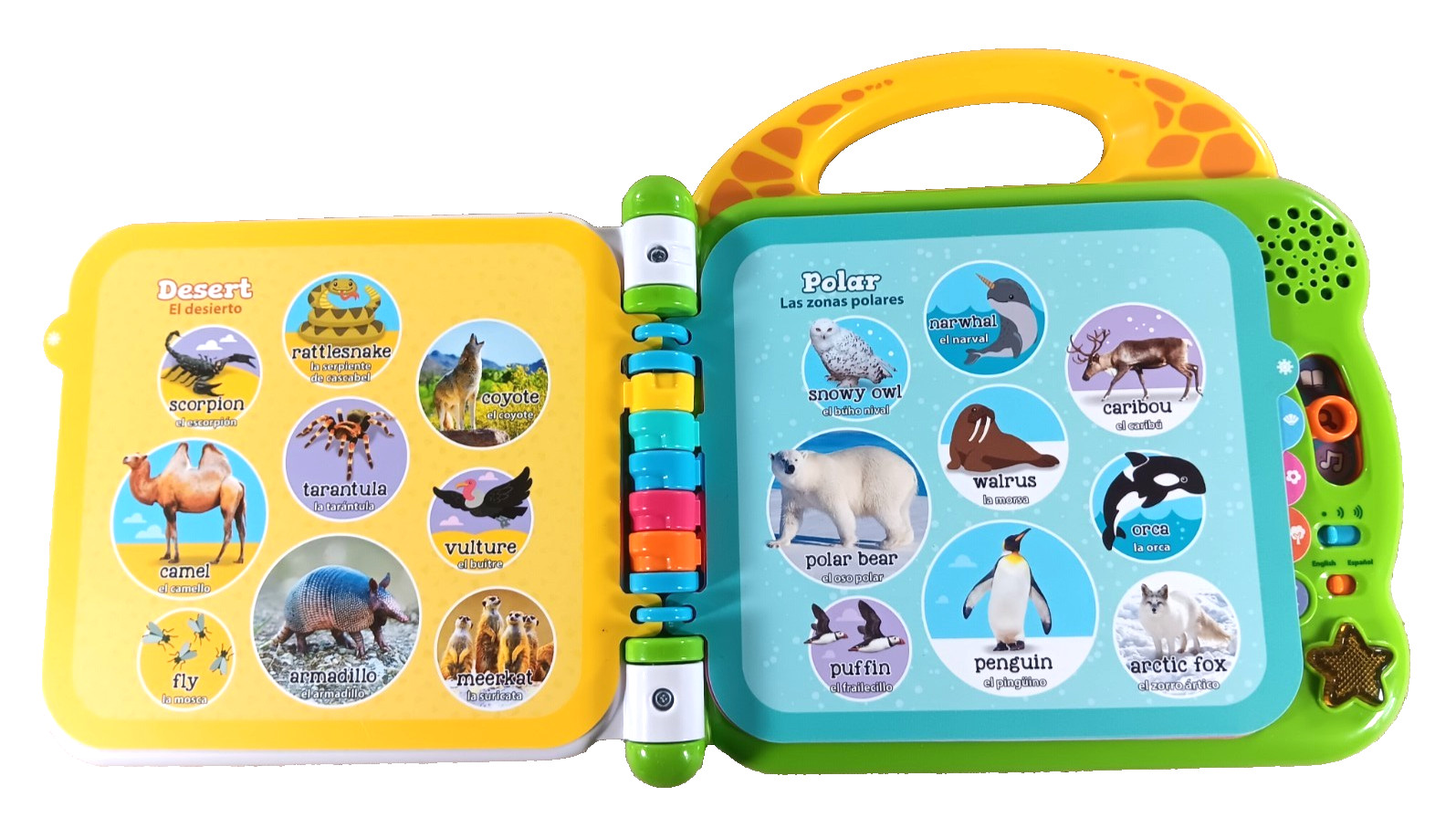 Leap Frog Learning 100 Animals Book English Spanish Interactive