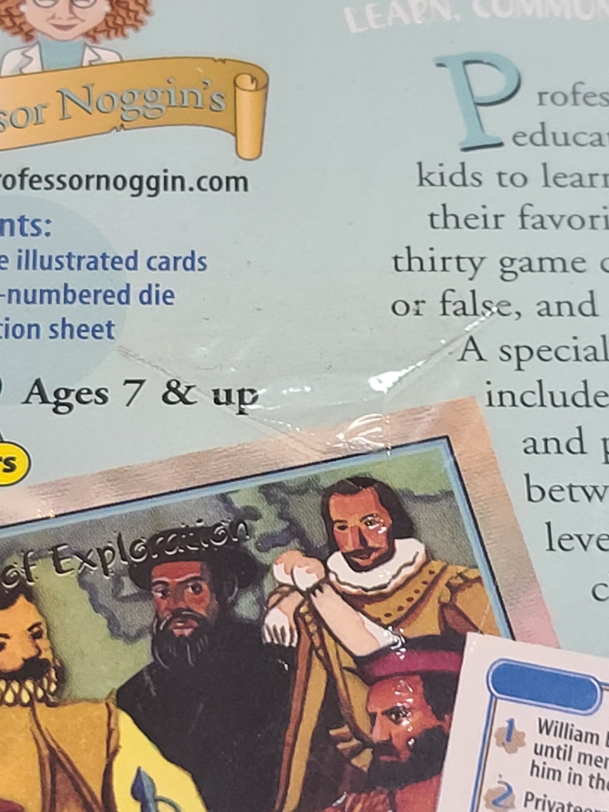 Professor Noggin’s Explorers Card Educational Card Game FACTORY SEALED