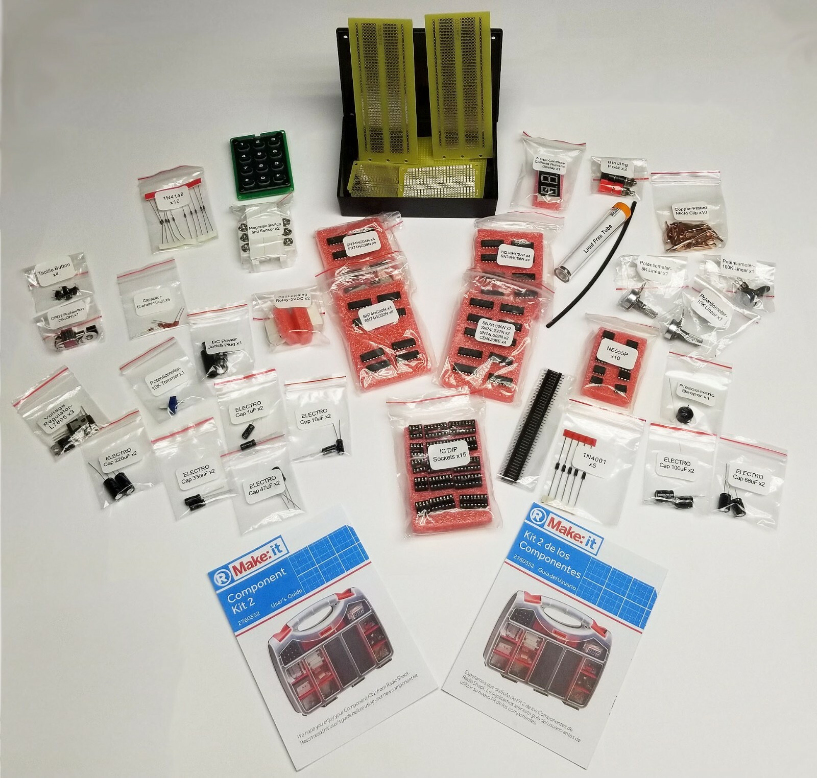 RadioShack 1st Ed Make: It Electronics Component Kit 2 BAGGED – No Case