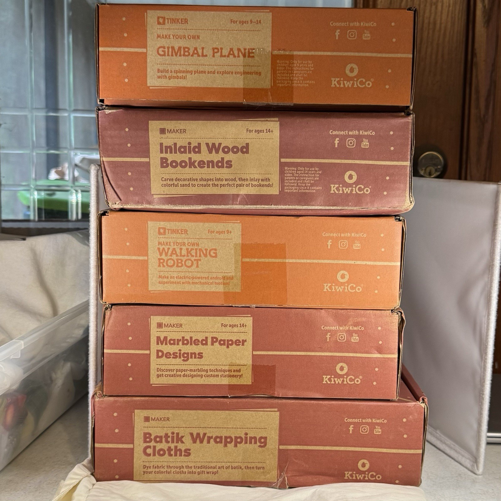 Set Of 5 Kiwi Co Tinker Crate Lots New Open Box – All Unused