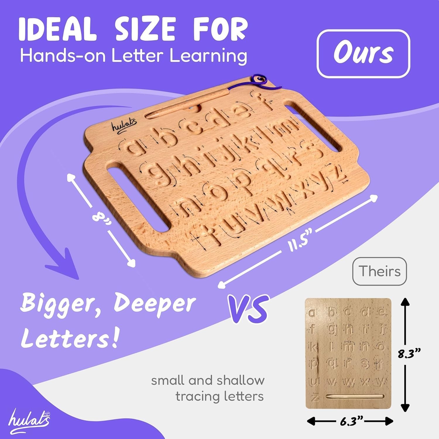 Learn to Write: Portable Wooden Alphabet Letter Tracing Sensory Pad Board – Todd
