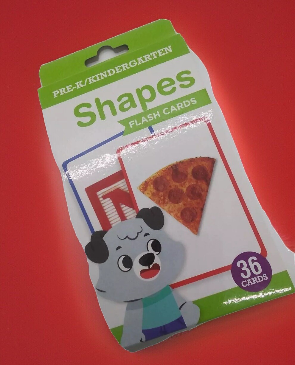 Flash Cards Shapes Colors 36 Count Pre-K Kindergarten Educational Learning Tool