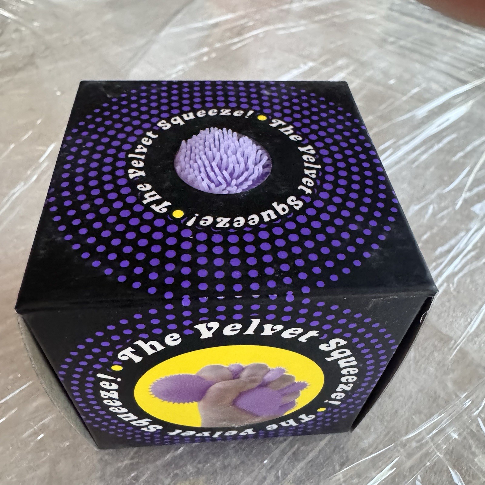Nee Doh Needoh FUZZ BALL The Velvet Squeeze Fuzzball NEW Purple