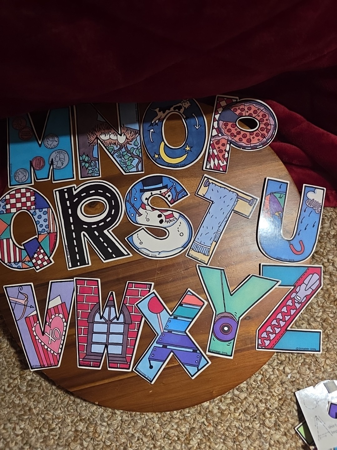 Complete Stroeher Upper And Lower Case Letter Alphabet Set A-Z Pictures Magnetic