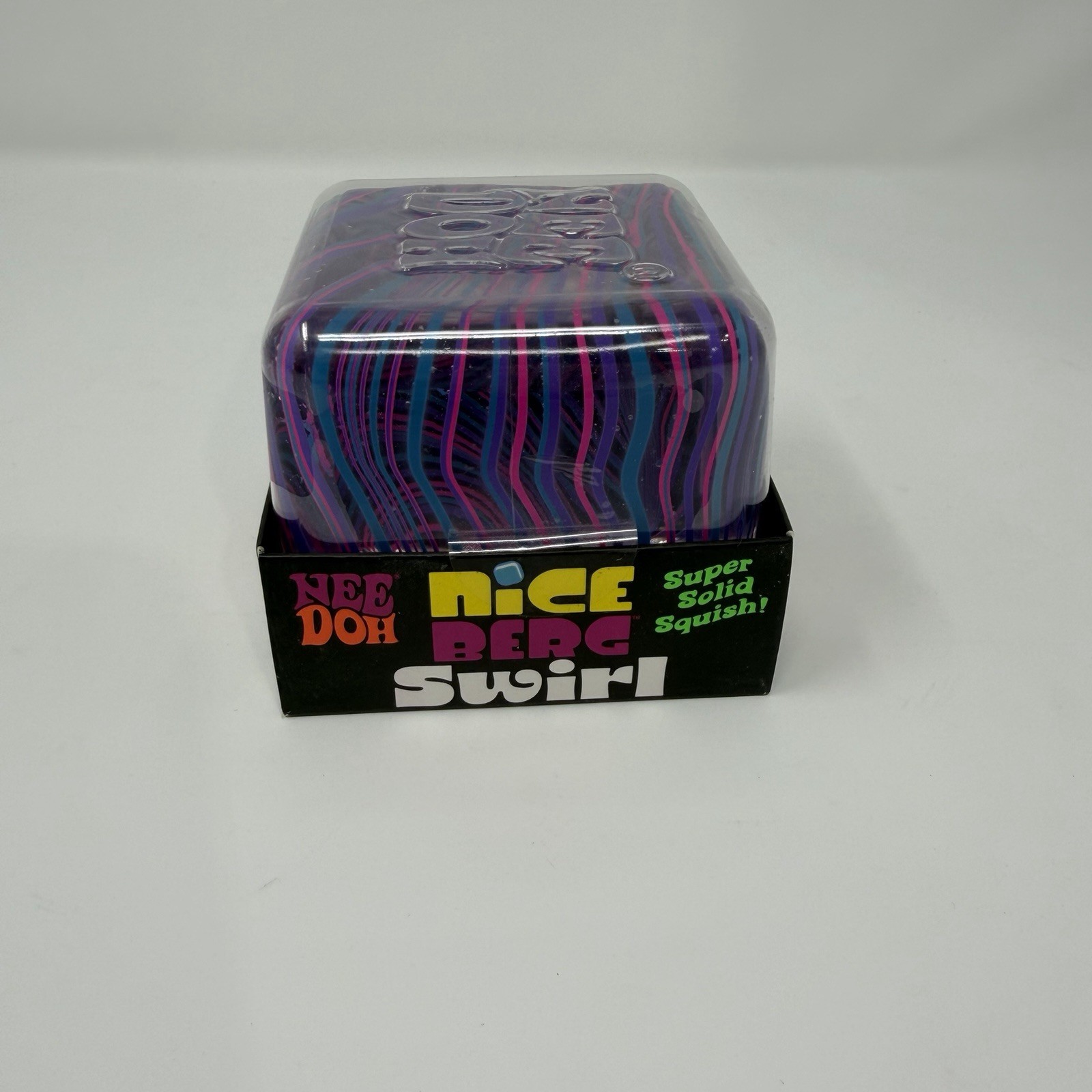 NeeDoh Nice Berg Swirl XL Giant Nee Doh Squishy Swirl Cube Pink Blue Purple New