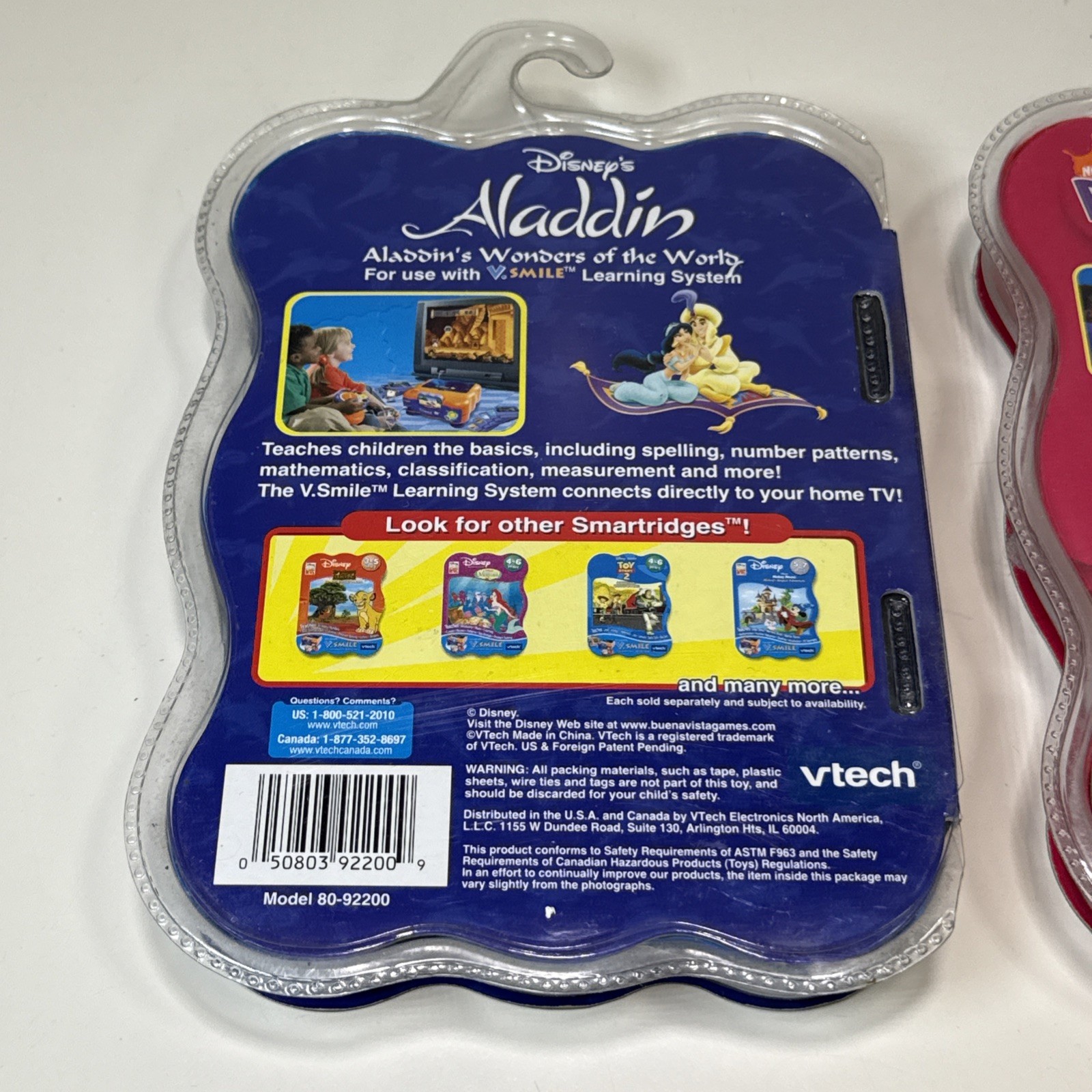 Disney Vtech Smartridge Aladdin & Dora V Smile Smartridge