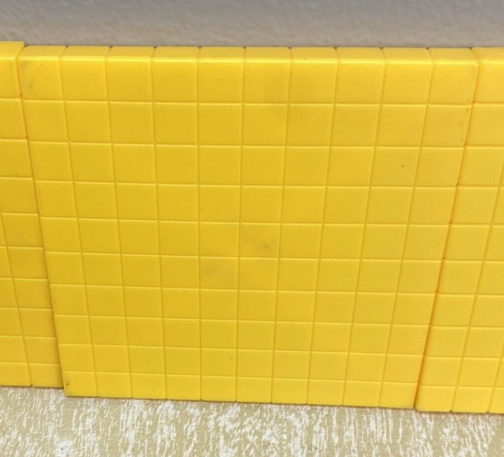 Base 10 Blocks Starter Kits 100, 10’s & 1’s Multi-Color Math Plastic Blocks