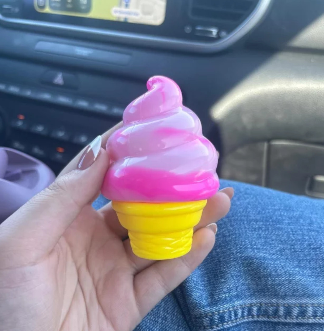 Schylling NeeDoh Pink Nice Cream Cone Ice Cream Squish Fidget Toy New In Box