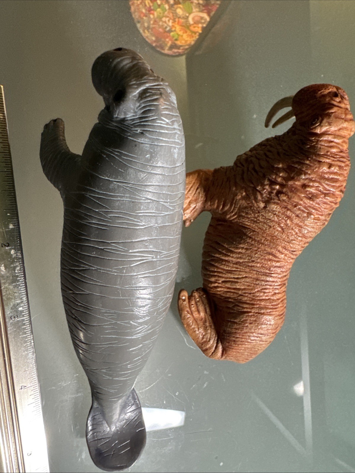 Vintage PVC Manatee Adult Safari Ltd 1996 6” Gray Aquatic & Walrus 1994 6”