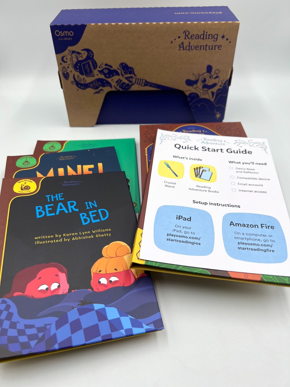 Osmo Reading Adventure Set Early Reader Books + Crystal Wand NEW