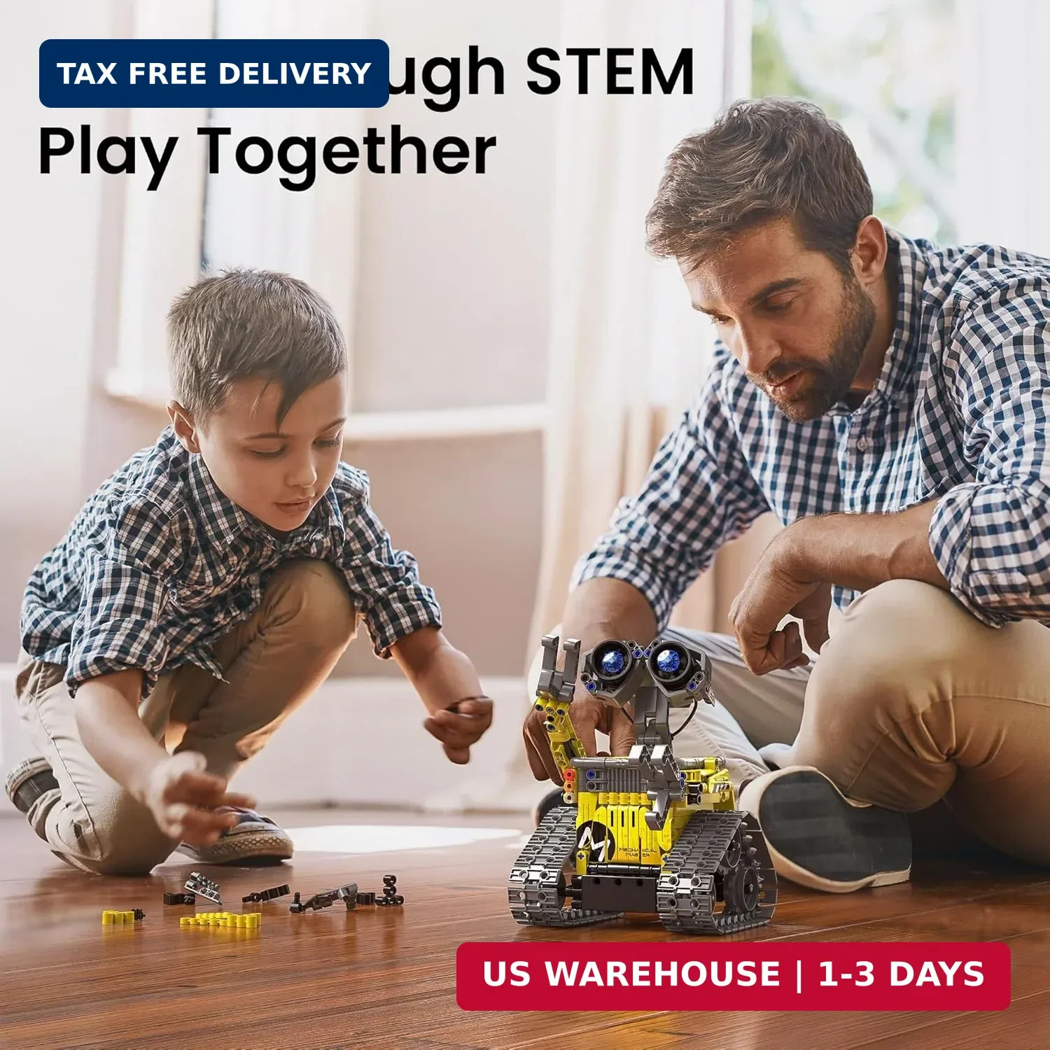 Mibido STEM Robot Building Kit Gift for Boys Ages 8-12 with Remote Control, Tech