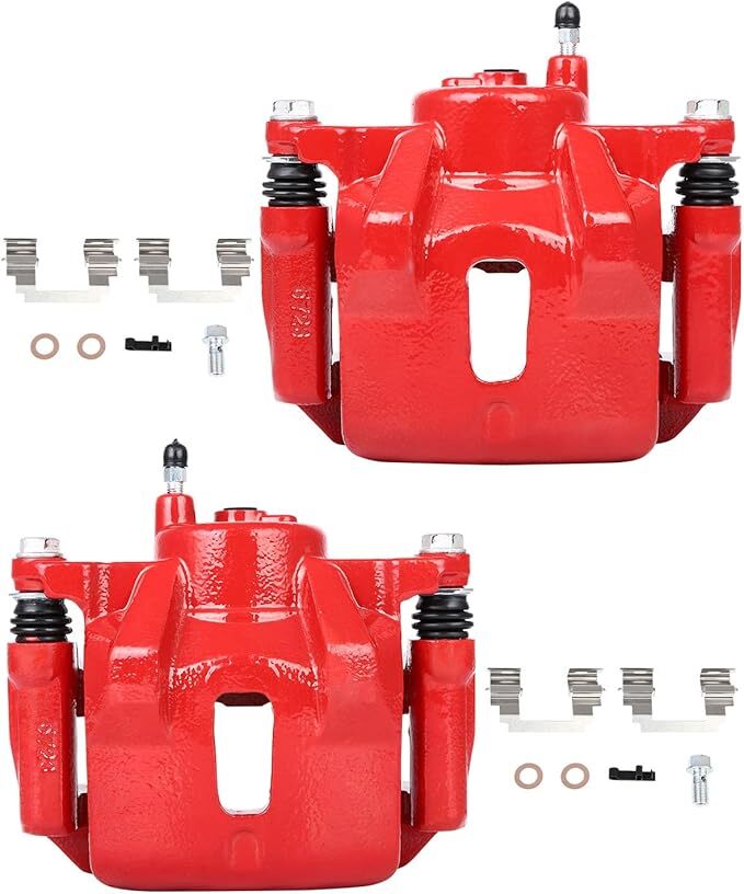 cciyu 19B2698 19B2699 Front Left & Right Brake Calipers With Bracket For Pontiac