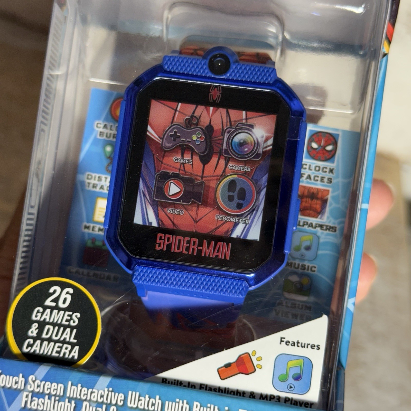 Marvel Spider-Man Smartwatch Touch Screen Interactive, 26 Games, Camera + MORE