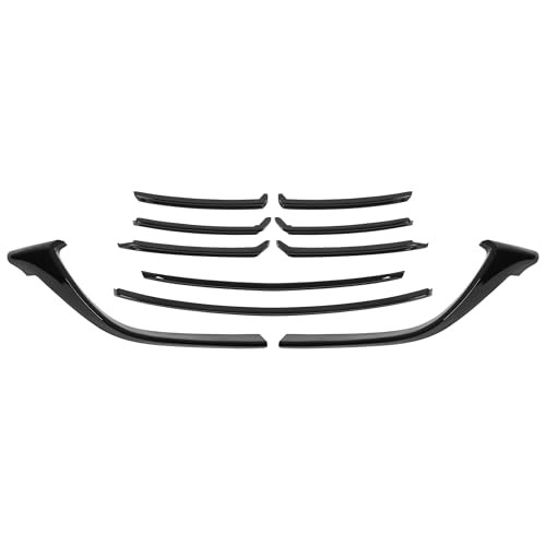 Grille Trim Compatible with 2016-2023 Mazda CX-9 Black Plastic(ABS) Front