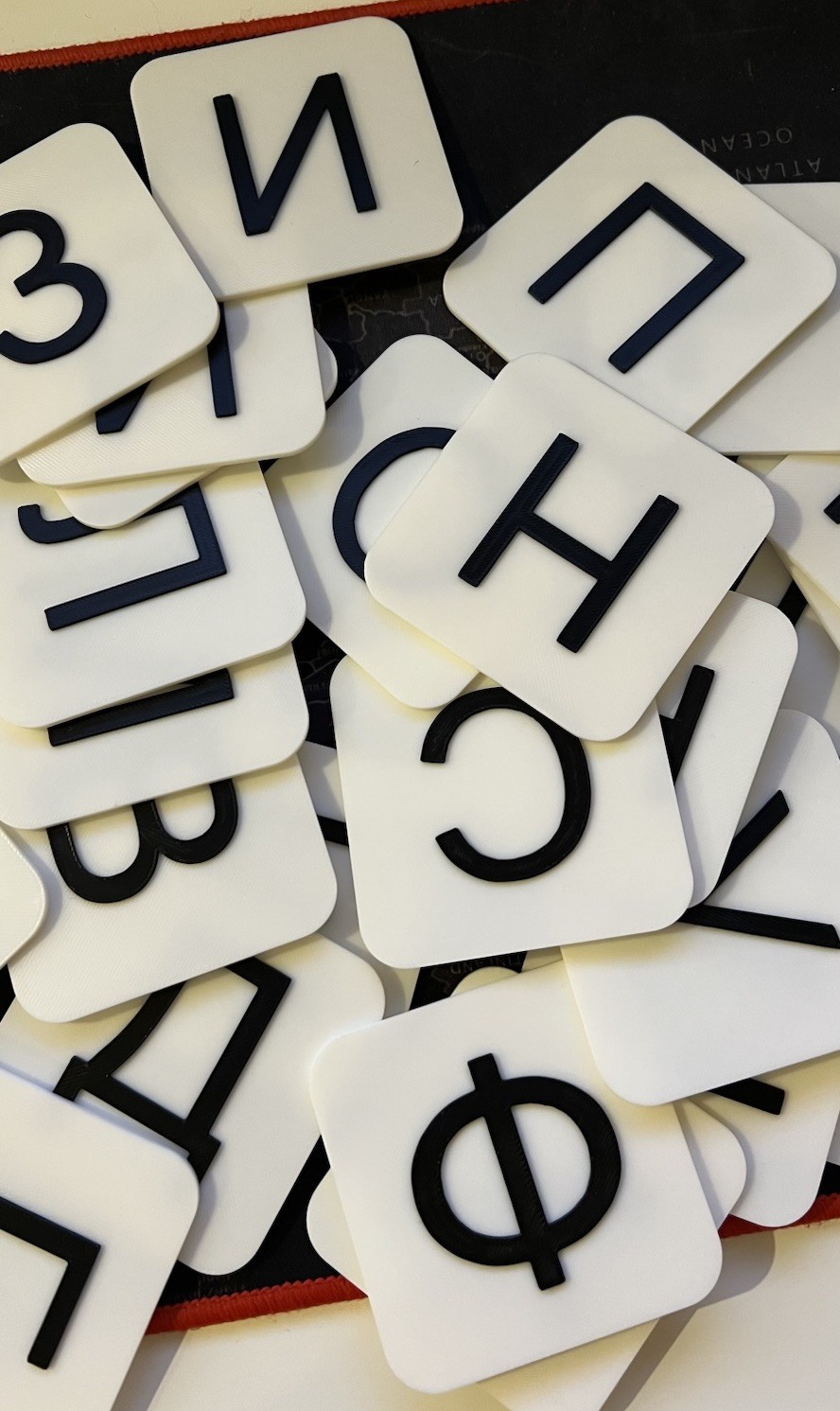 Tactile Russian Alphabet Cards Raised Letters Sensory Montessori Kids