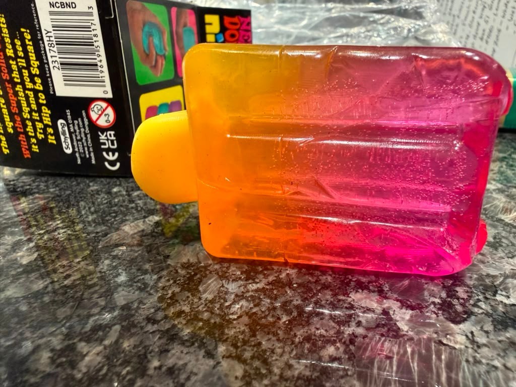 PINK & YELLOW Needoh NICE-SICLE Popsicle Nicesicle Jelly Squishy Toy NEE DOH NEW