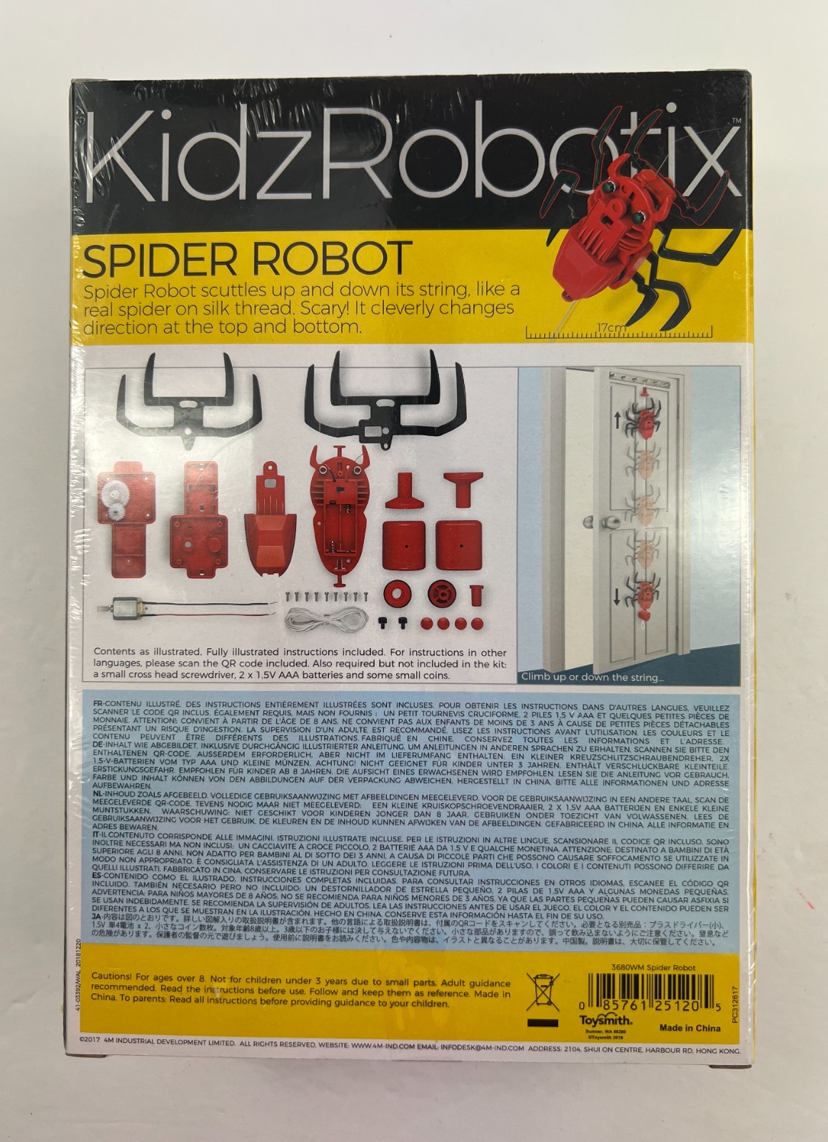 Toysmith Kidz Robotix Spider Robot ~ STEM ~ Climbs Its String – New Sealed SH