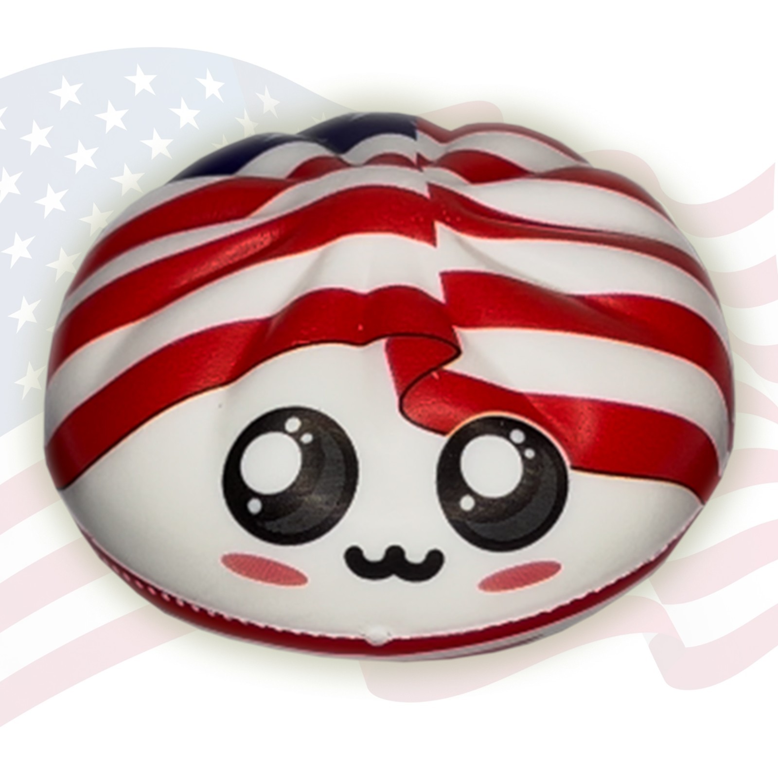 Toy Master Happy Birthday America PU Bao Bun Squishy w/ Surprise Token