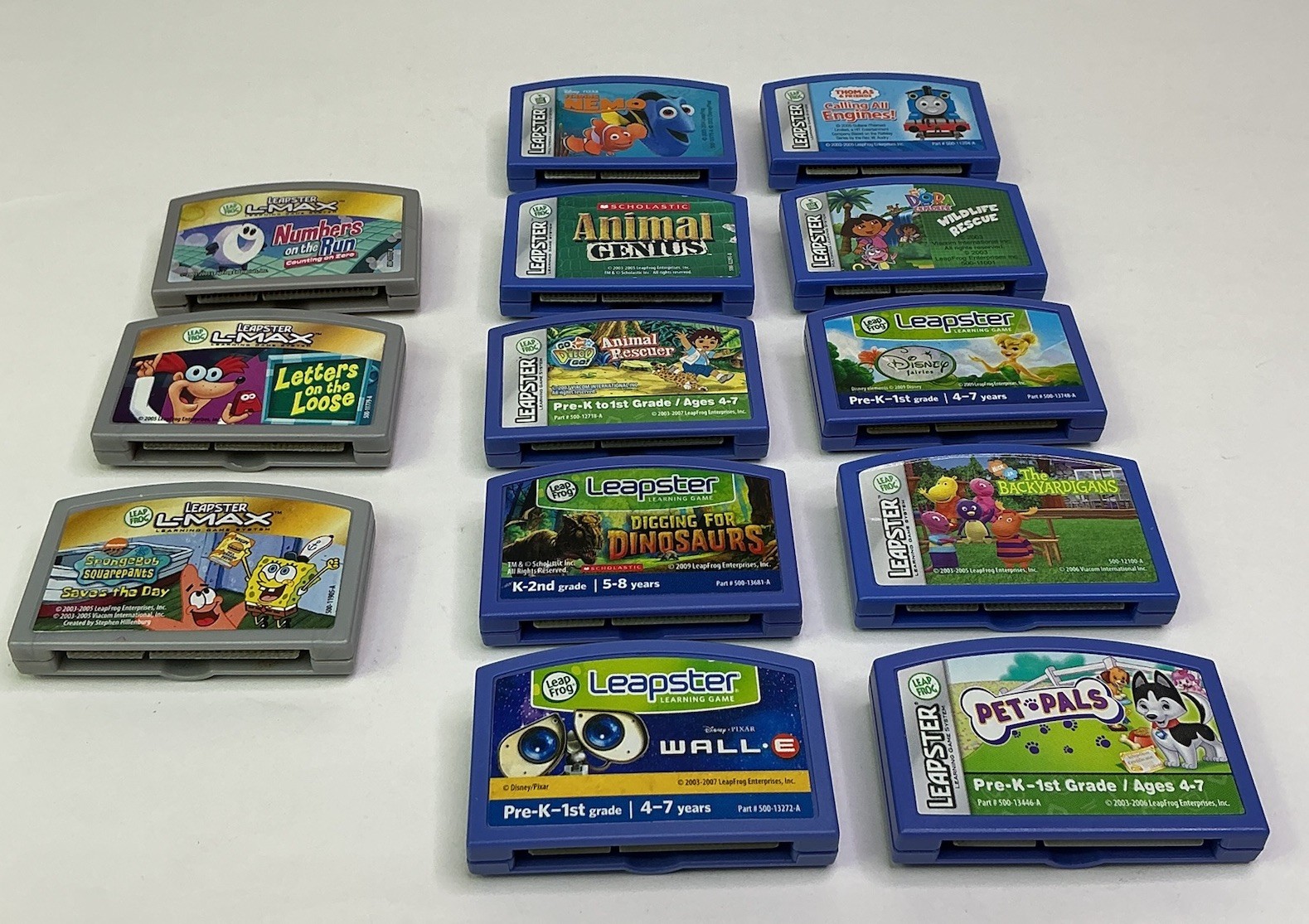 Leapfrog Leapster Learning Game Cartridge Lot Of 13 Disney Pre K-2nd