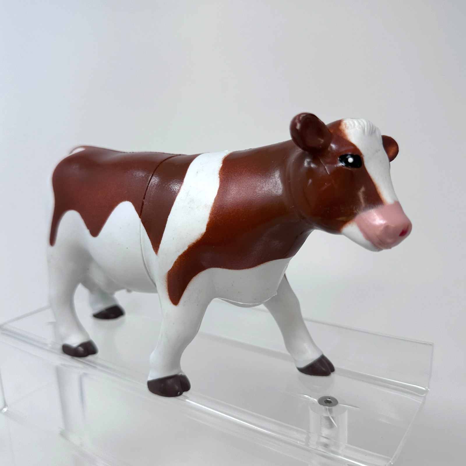 Learning Resources Cow Figure Jumbo Animals White Brown Farm Barn 8″