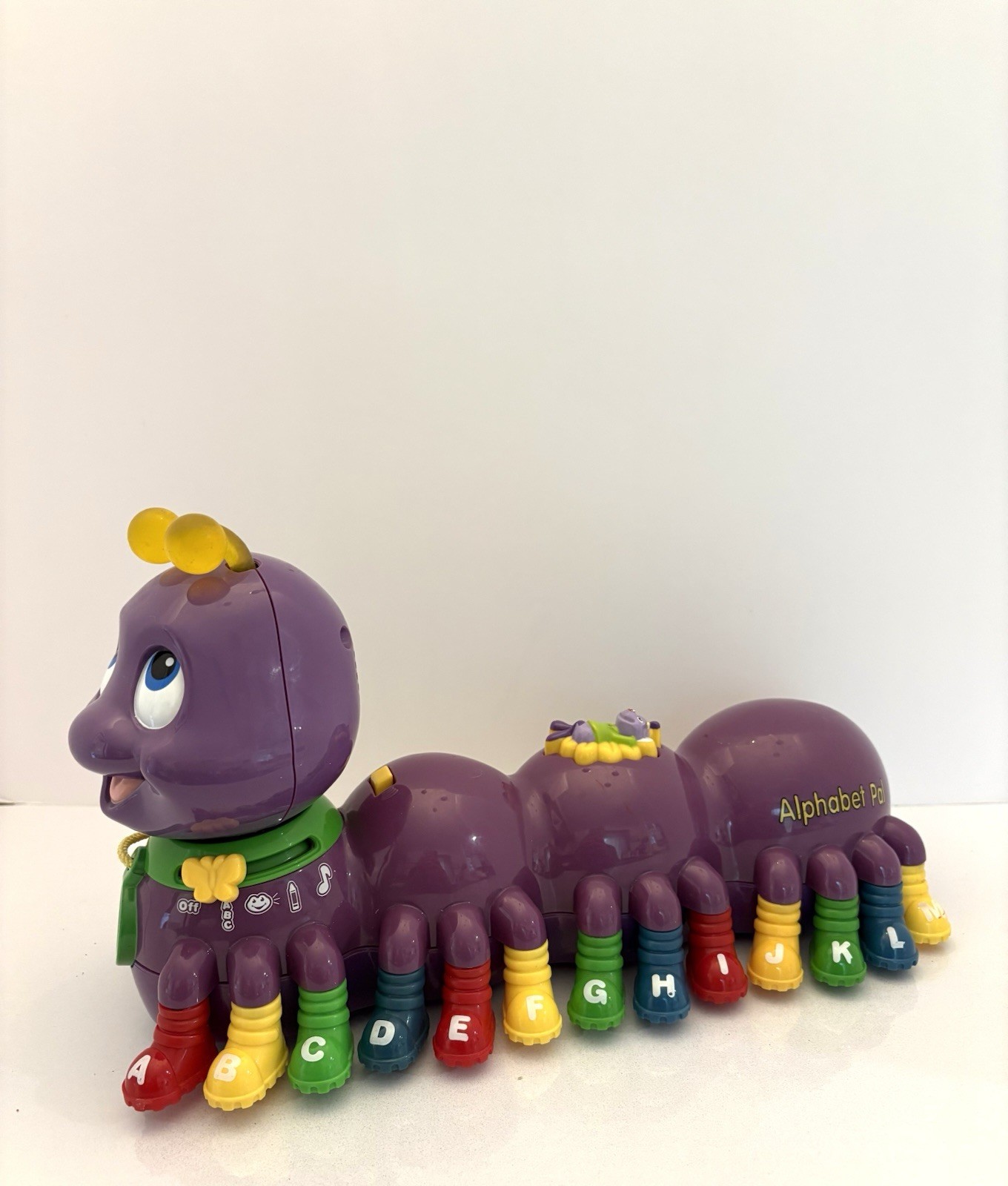 2001 Leap Frog Alphabet Pal Purple Caterpillar Letters Music Works!