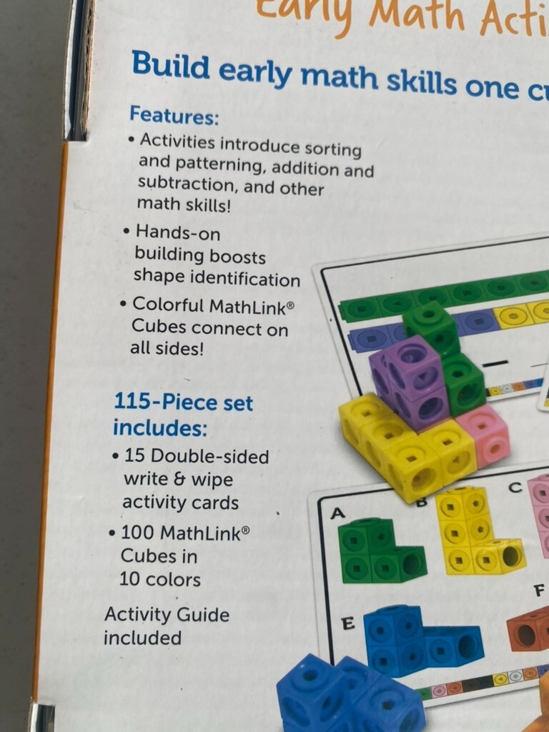 Learning Resources MathLink Cubes Early Math Activity Set – 115 Pieces-ages 4+