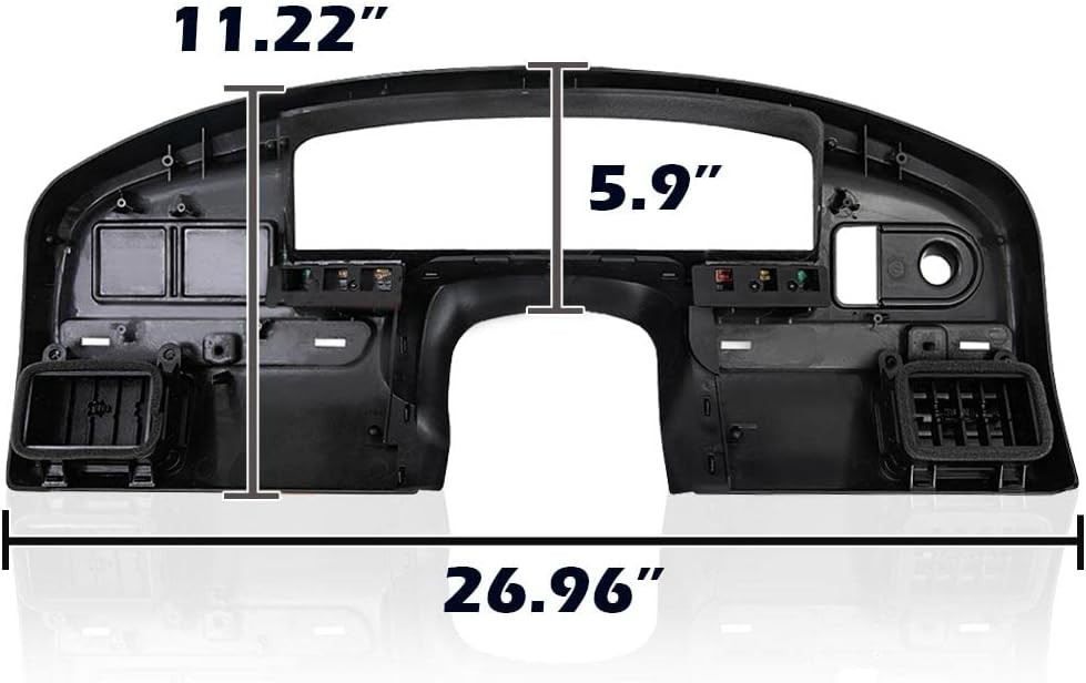 PIT66 Dash Panel Bezel Cover, Compatible with 1992-1997 Ford F150 F250 F350 Dash