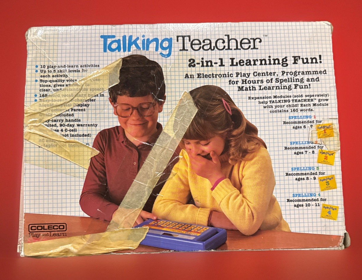 Vintage Coleco Talking Teacher Educational Toy Play & Learn Model 8100 W/ Box
