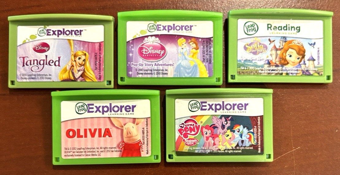 5 Leap Frog LeapPad Explorer Learning Game lot LeapPad 1 2 3 XDI Ultra Platinum